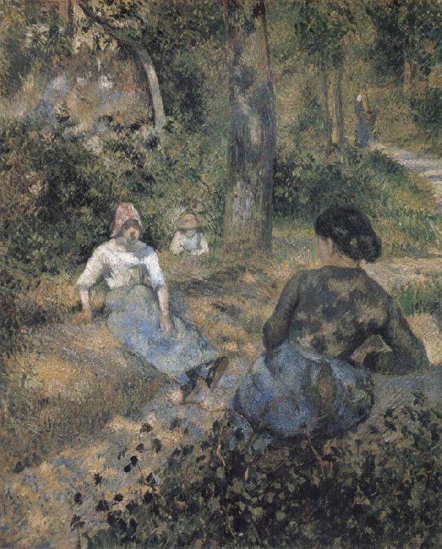 Peasants resting, Camille Pissarro